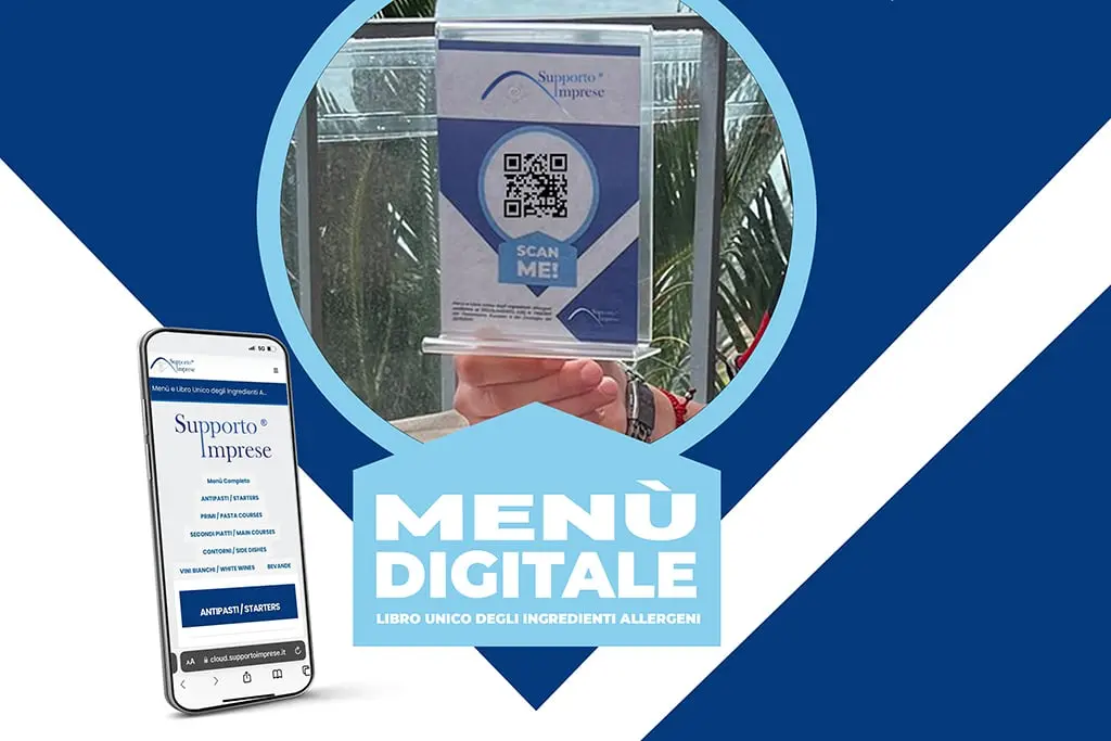 Abbonamento annuale Supporto Imprese - Menu Digitale e Libro degli ingredienti e degli allergeni in Sicilia